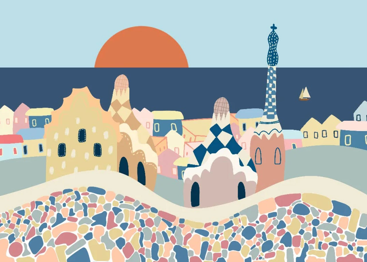 arte-ilustracion-barcelona-banadores-moda-parc-guell